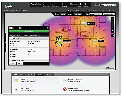 A screenshot from the UNIFI software