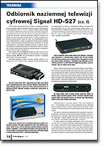 Odbiornik naziemnej telewizji cyfrowej Signal HD-527 (cz. I) - TV-Sat Magazyn nr 11/2011