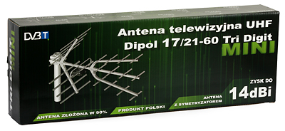 Antena telewizyjna UHF Dipol 17/21-69 Tri-Digit MINI