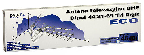 Antena telewizyjna UHF Dipol 44/21-69 Tri Digit ECO