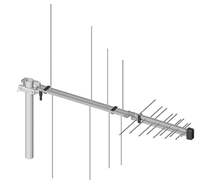 Broadband TV Antenna (logarithmic-periodic):<br /> LOG 2-69 DIGITAL