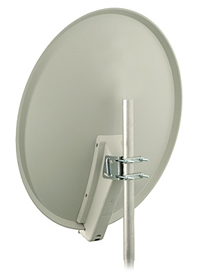 Elegant Satellite Dish: 80cm, offset, A-E, galvanized &painted