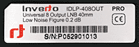 Universal OCTO LNB: Inverto IDLP-408OUT 0.2 dB PRO