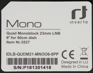 LNB QUAD MONOBLOCK INVERTO 0.2dB