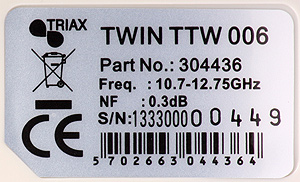 TWIN univerzális fej: TRIAX TTW 006