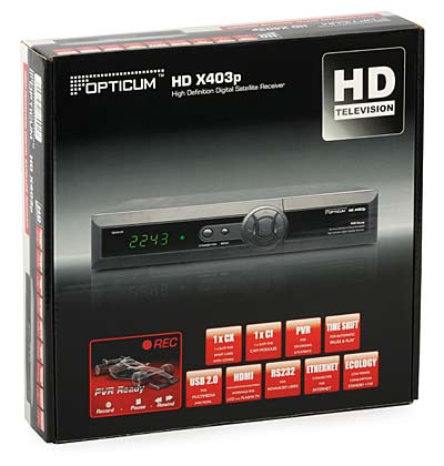 DVB-S/S2 Receiver: Opticum HD X403p 