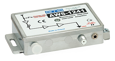 Wzmacniacz antenowy wewnętrzny z zasilaczem AWS-1241 SilverLine