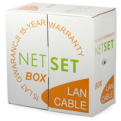 CAT 5e árnyékolt, kültéri sodrott kábel: NETSET BOX FTP 5e [1m]