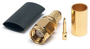 SMA Plug for H-155 Cable (crimped; gilded)