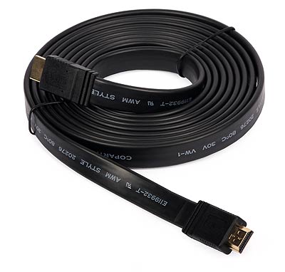 Przewód HDMI 3m 28AWG płaski v1.4 High Speed Cable with Ethernet