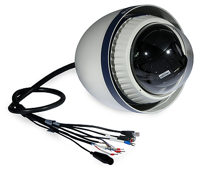 View of the camera with the cables