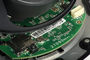 View of the microSD card slot