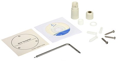 The included accessories, among others, the cable fitting for protecting against water penetration