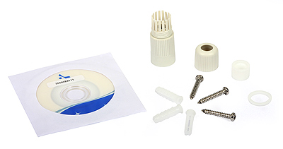 The included accessories, among others, cable fitting for protecting against water penetration