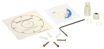 The included accessories, among others, the cable fitting for protecting against water penetration