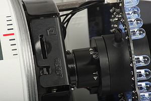 View of the microSD card slot