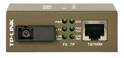 Media konwerter TP-LINK MC112CS - 100 Mb/s, jednomodowy, SC, do 20 km Tx:1310 nm Rx:1550 nm
