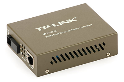 Media konwerter TP-LINK MC112CS - 100 Mb/s, jednomodowy, SC, do 20 km Tx:1310 nm Rx:1550 nm