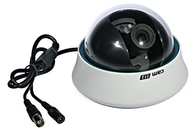 Ceiling Dome Camera: CAM 512 (600 TVL, Sony Super HAD II CCD, 0.01 lx, 4-9mm, OSD)