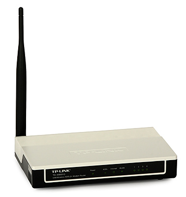 Wireless ADSL2+ (Annex A) Router: TP-Link TD-W8901G (integrated with 4-port switch and AP)