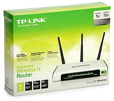 Punkt dostępowy 802.11n (draft 2.0) TP-Link TL-WR941ND z wbudowanym routerem oraz 4 portowym switchem - 300 Mbit/s