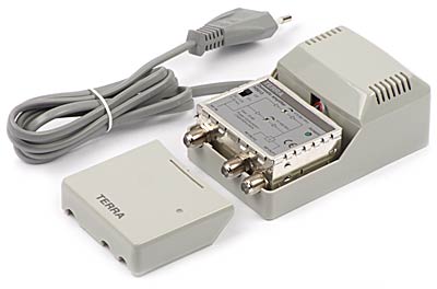 VHF/UHF Amplifier - Terra HS-013(1-input / 2-output, 12V)