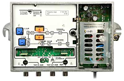 Broadband Cable Amplifier: Terra BA203U (high power, return channel)